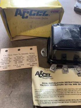 02-0263 Accel 6v Volt Mechanical Voltage Regulator Harley Panhead Knucklehead 54-64 Xl