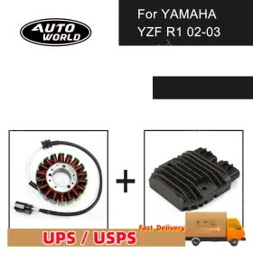 Reg012 Arashi Esg014 For Yamaha Yzf R1 2002 - 2003 Yzf-r1 Voltage Rectifier Regulator Stator Coil Set Reg012 Arashi Esg014 For Yamaha Yzf R1 2002 - 2003 Yzf-r1 Voltage Rectifier Regulator Stator Coil Set