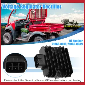 21066-0010 Automall Tech 766549877519 Pack Of 1 Voltage Regulator Rectifier For Kawasaki Mule 2005-2016 #2