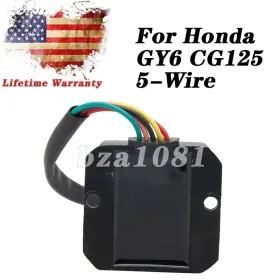 Bza1081 887878538749 For Gy6 50cc 125cc 150cc Honda Cg125 Voltage Regulator Rectifier 12v 5 Wire Usa