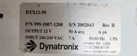 999-1007 Dynatronix -1200 Rectifier #3 999-1007 Dynatronix -1200 Rectifier #3