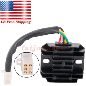 Fatjohnson 609701596999 Fits For Honda Gy6 Voltage Regulator Rectifier 50cc 125cc 150cc Atv 5 Wires 12v