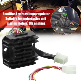 Us-zlq-62 Mrelc Rectifier 4 Wires Voltage Regulator Compatible With Motorcycle Boat Motor Pum #2 Us-zlq-62 Mrelc Rectifier 4 Wires Voltage Regulator Compatible With Motorcycle Boat Motor Pum #2