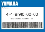 Yamaha Genuine Voltage Reg Assembly U.r. 4F4-81910-60-00. Fixed Price $145.59.