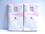 Danskin Child's Footed Tights Sz 607 Theatrical Pink 2 Pairs Compression New. Fixed Price $12.35.